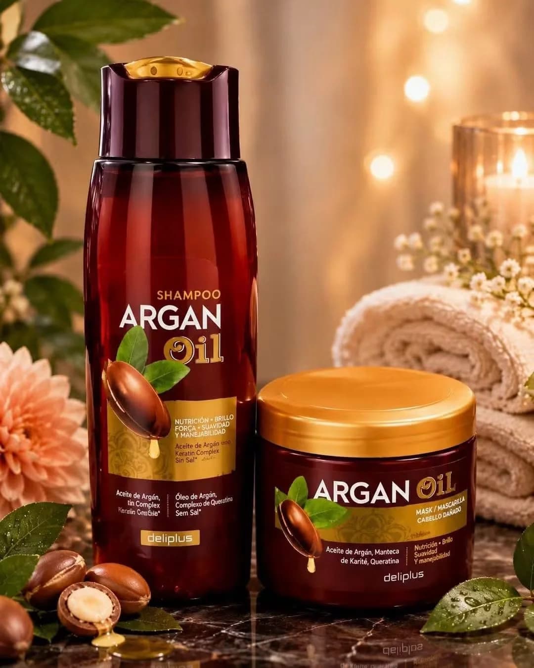shampooing à l'huile d'argan Deliplus de 400 ml